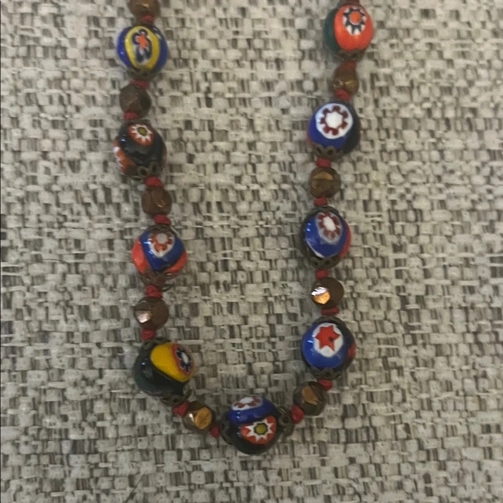 Vintage Italian Murano Millefiori Art Glass Beaded Necklace‎ - Picture 6 of 11